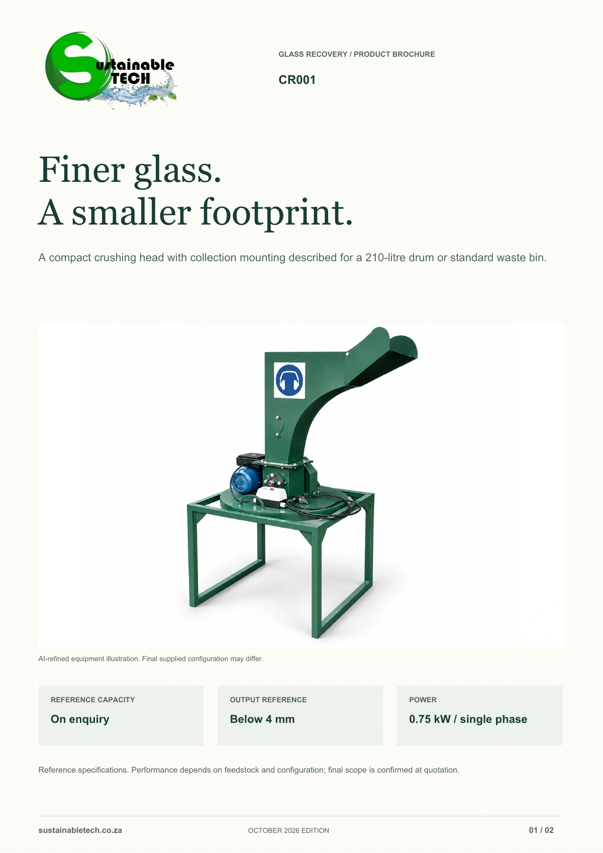 CR001 Glass Crusher document preview