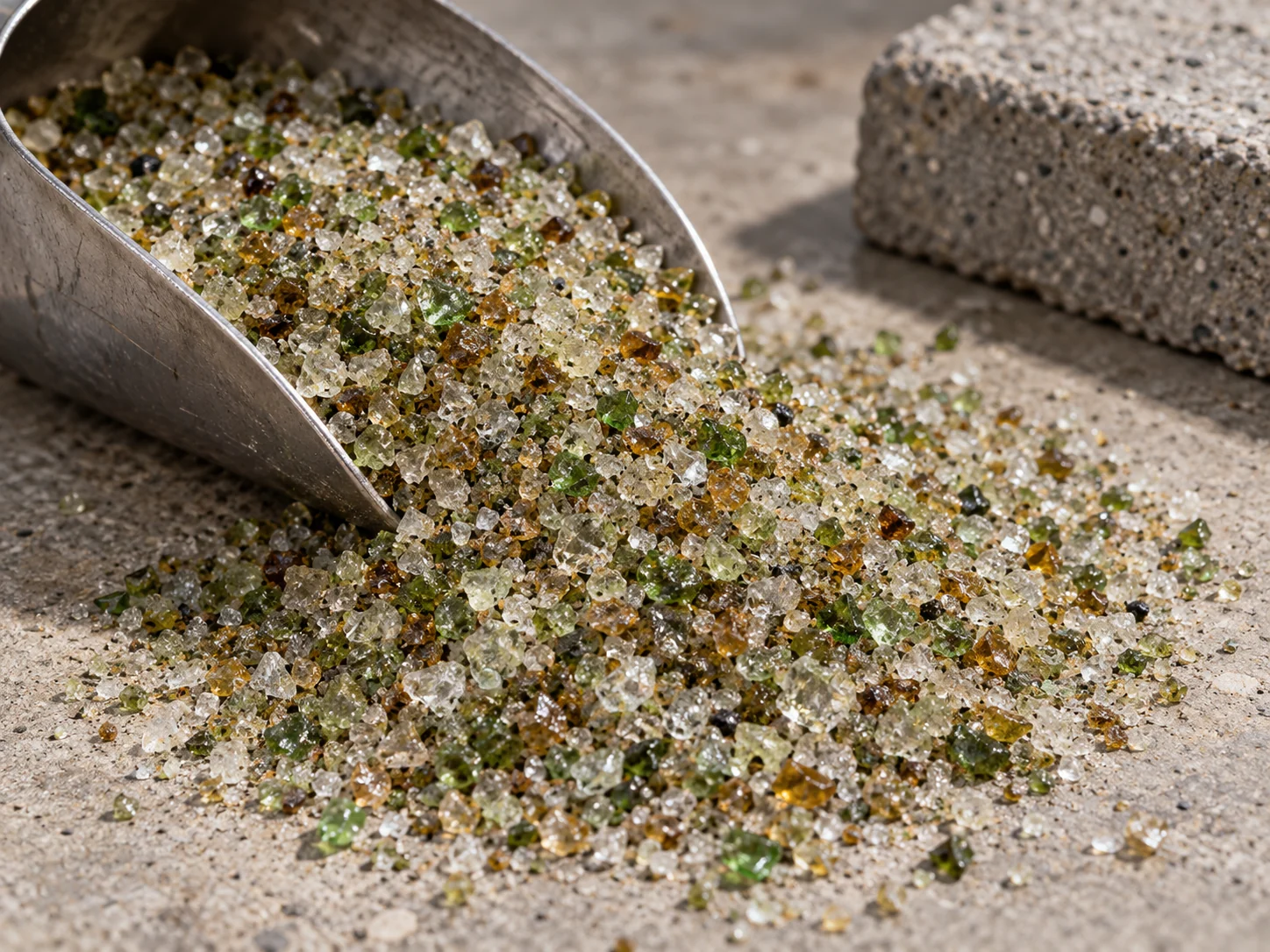 Aggregate possibilities: Sustainable Tech material-library illustration.