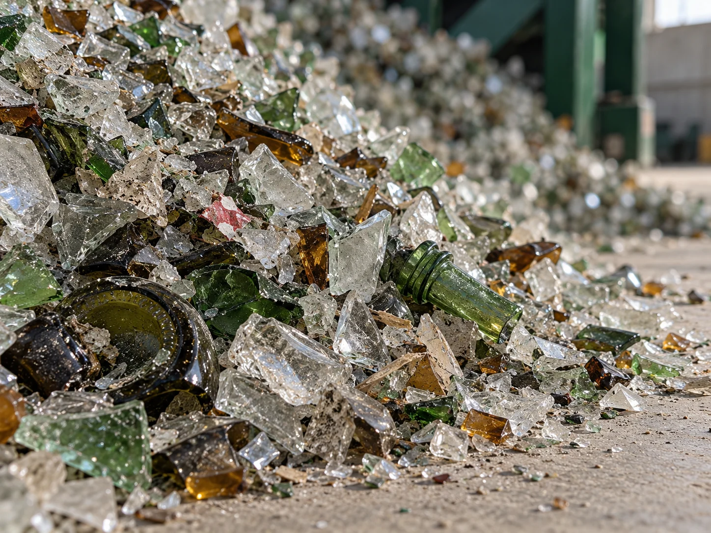 From mixed glass: Sustainable Tech material-library illustration.