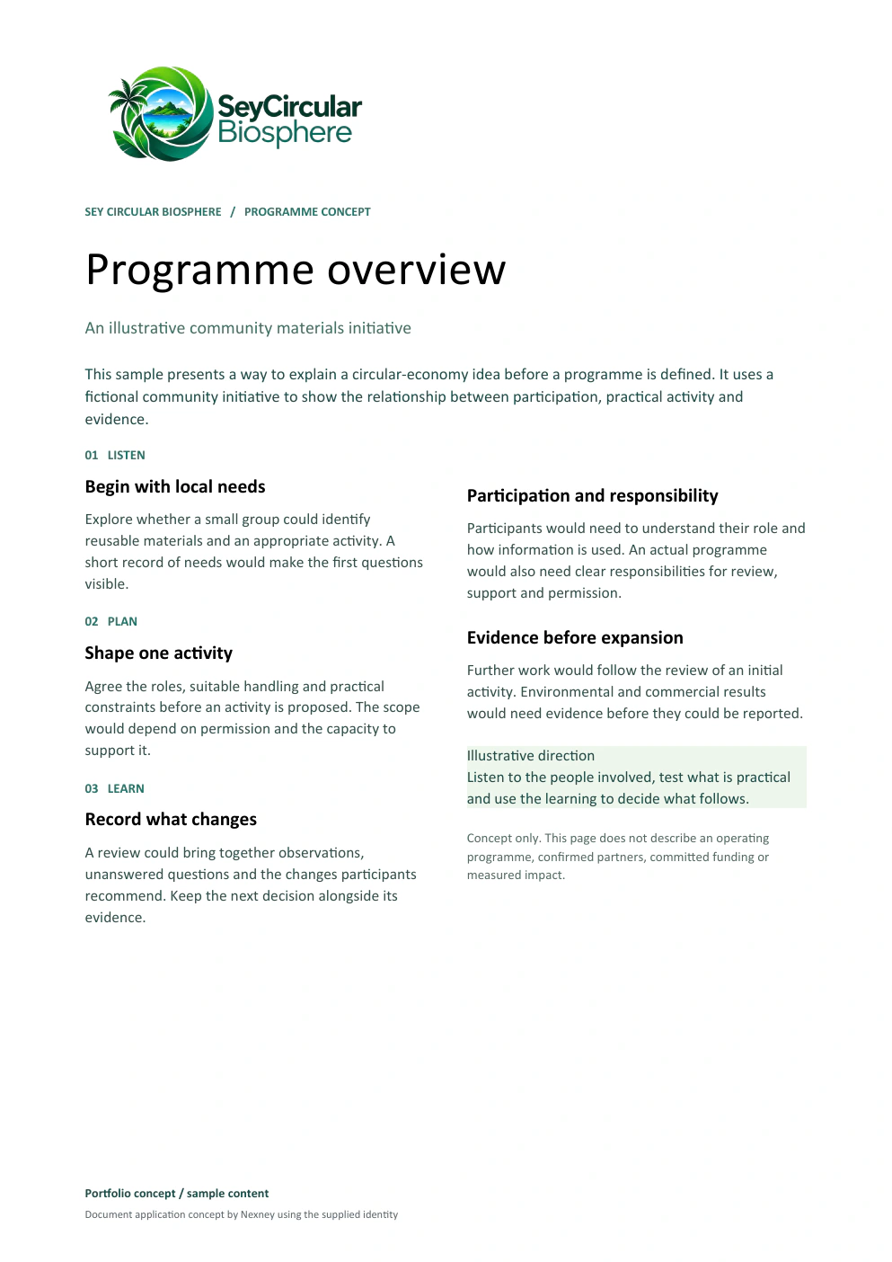 Programme overview document preview