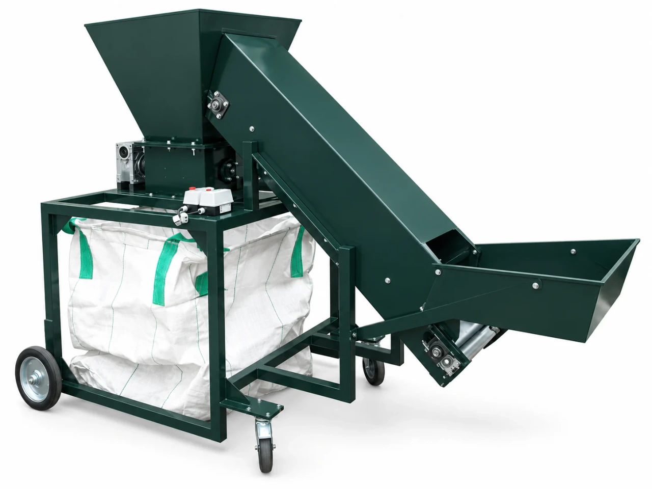 GB350T + Infeed Conveyor: current Sustainable Tech equipment illustration.